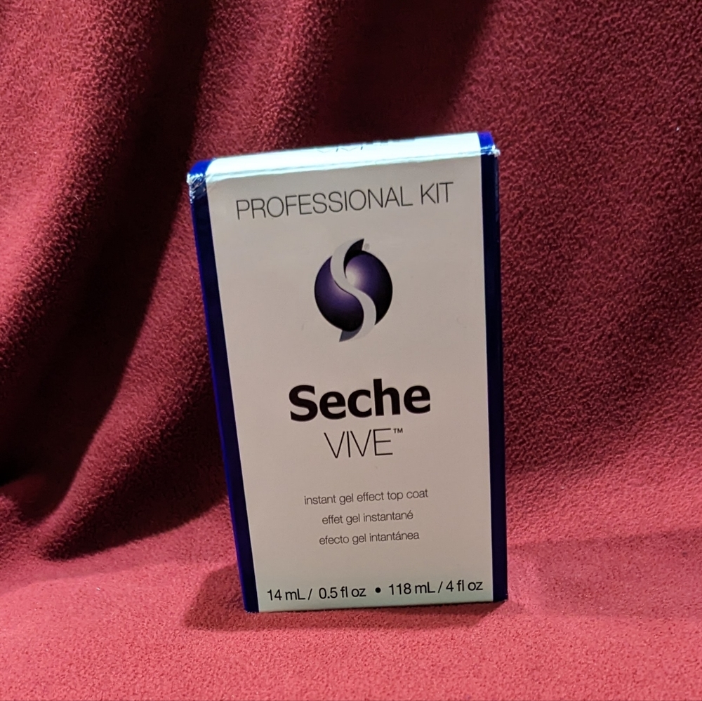 Seche Vive Professional Kit Instant Gel Effect Top Coat Refill NWT SEALED BRAND